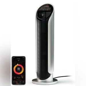 Ceramic Tower Space Heater –750 SF Cover Compatible W Alexa, Google Assistant